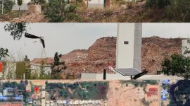 Aktivitas Pengerukan Bukit di proyek Komplek Emirates Residence, Kelurahan Tiban Indah, Kecamatan Sekupang