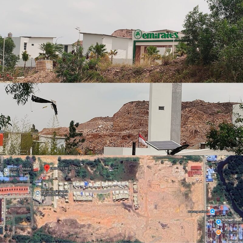 Aktivitas Pengerukan Bukit di proyek Komplek Emirates Residence, Kelurahan Tiban Indah, Kecamatan Sekupang