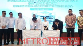 Foto Istimewa :
Penandatanganan perjanjian tersebut berlangsung di Aula Tanjung Kasam, Lantai 5 Kantor Korporat PLN Batam