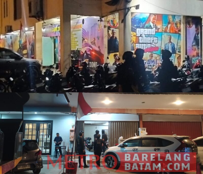 Tim Badan Reserse Kriminal (Bareskrim) Mabes Polri melakukan penggerebekan terhadap Nagoya Game Zone yang berada di depan Hotel Utama Nagoya, Sabtu malam (15/8/2026)